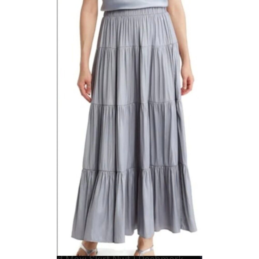 *Flawed* T Tahari Airflow tiered pull on maxi skirt